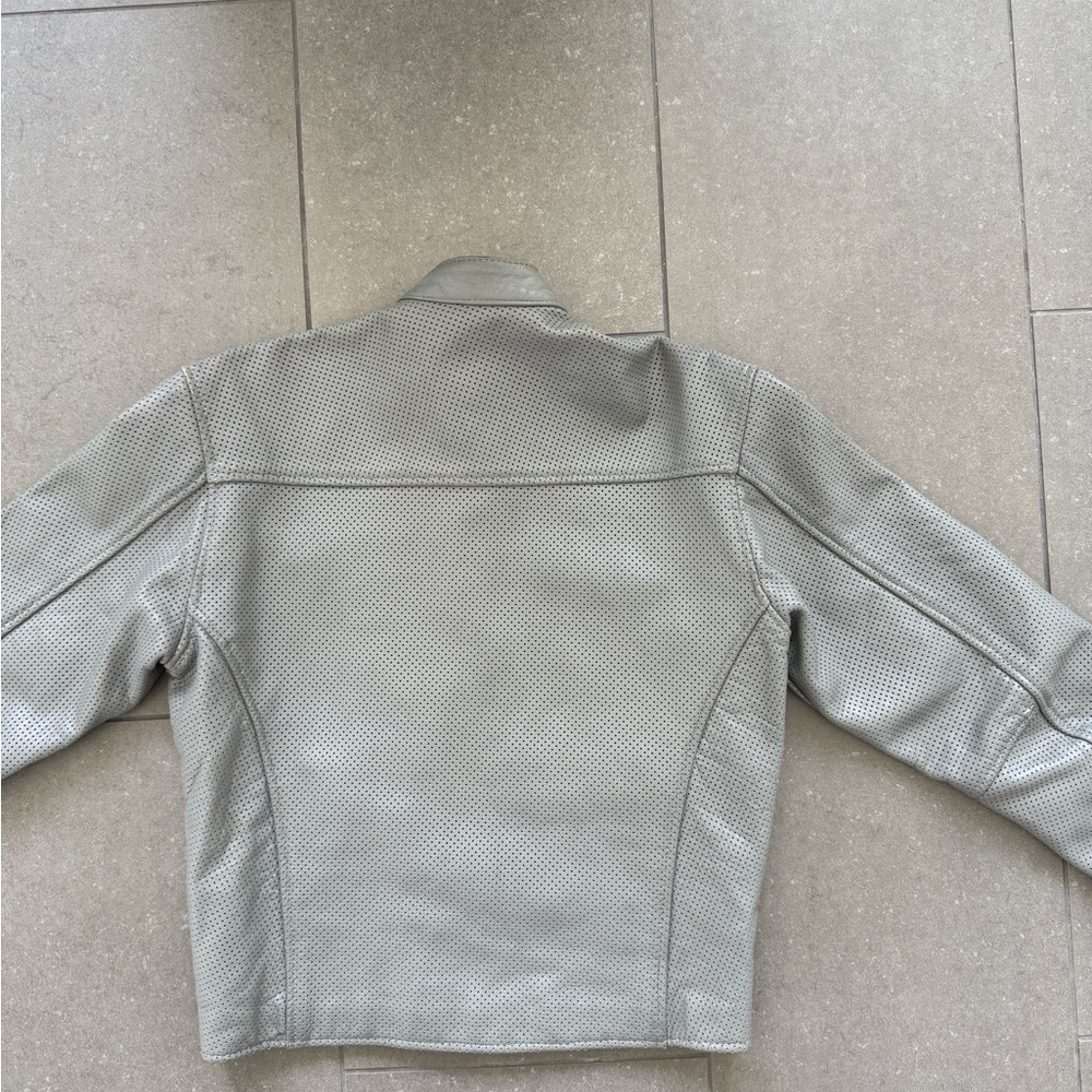 Vanson Gray Leather Motorcycle Jacket - Picture 3 of 5